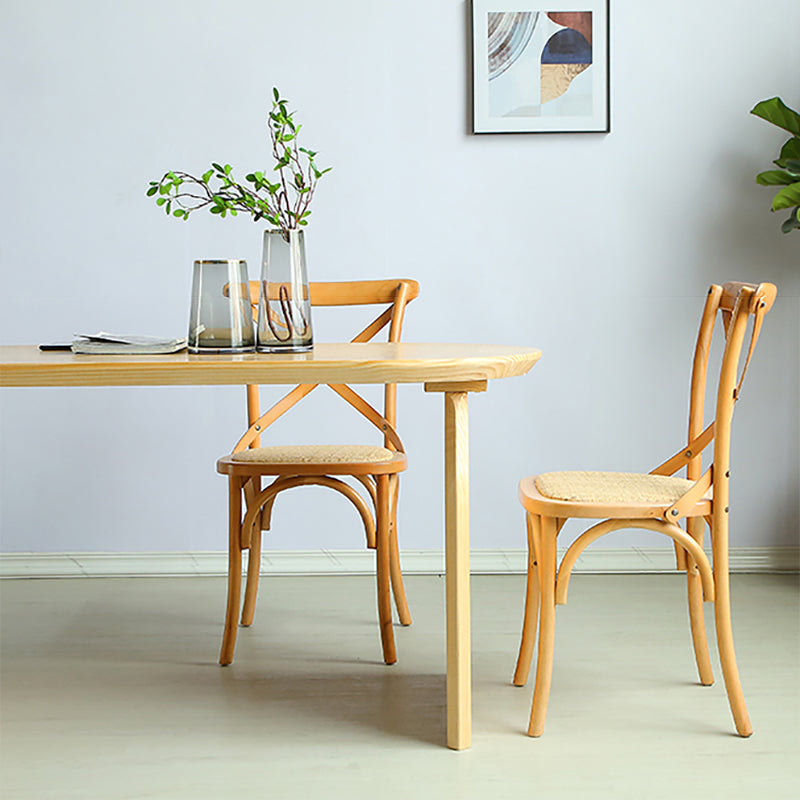 Oval Dining Table Solid Wood Contemporary Style Table for Home Kitchen