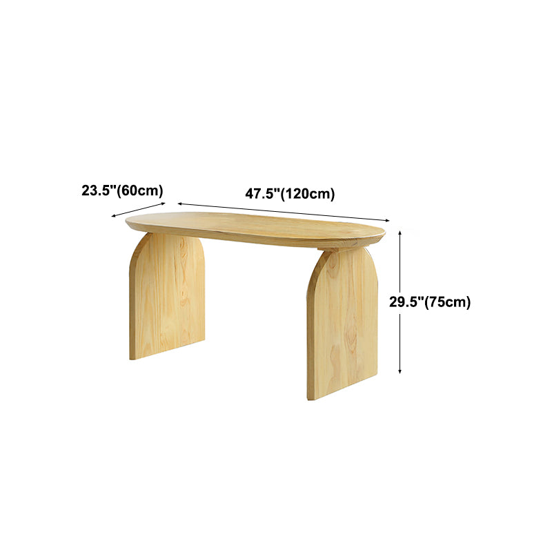 Oval Dining Table Solid Wood Contemporary Style Table for Home Kitchen