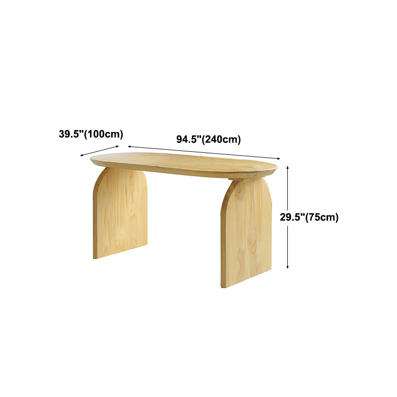 Oval Dining Table Solid Wood Contemporary Style Table for Home Kitchen