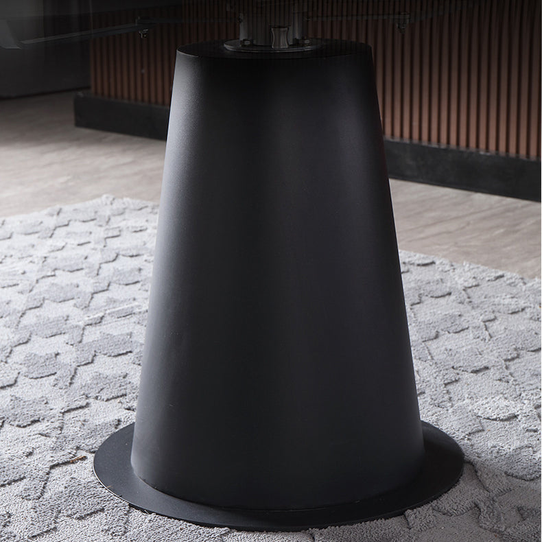 Rectangular Sintered Stone Dining Table Modern Furniture with Pedestal Base