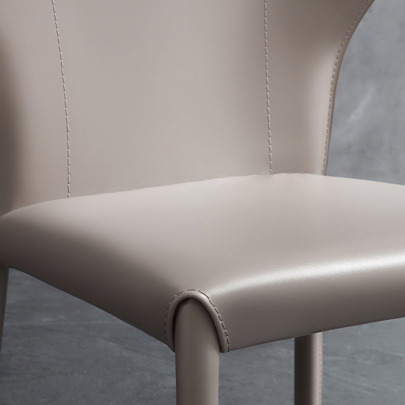 Leather Dining Chair Contemporary Design Wingback Side Chair