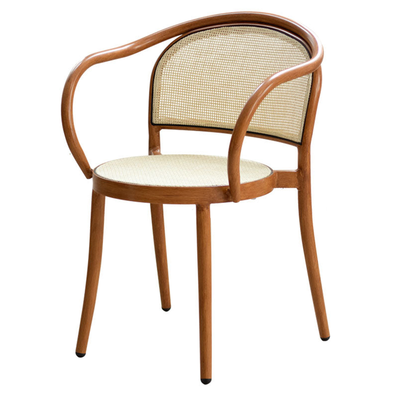 Scandinavian Arm Open Back Chairs for Home Wood Dining Chairs