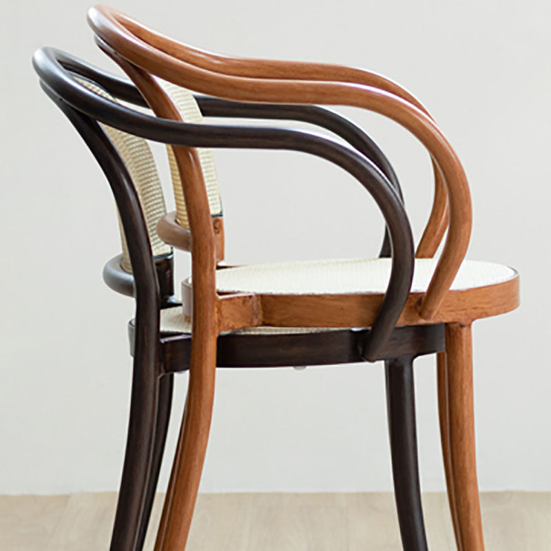 Scandinavian Arm Open Back Chairs for Home Wood Dining Chairs