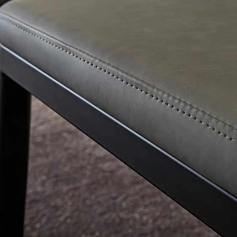 Contemporary Dining Chair Kitchen Armless Chairs with Metal Legs