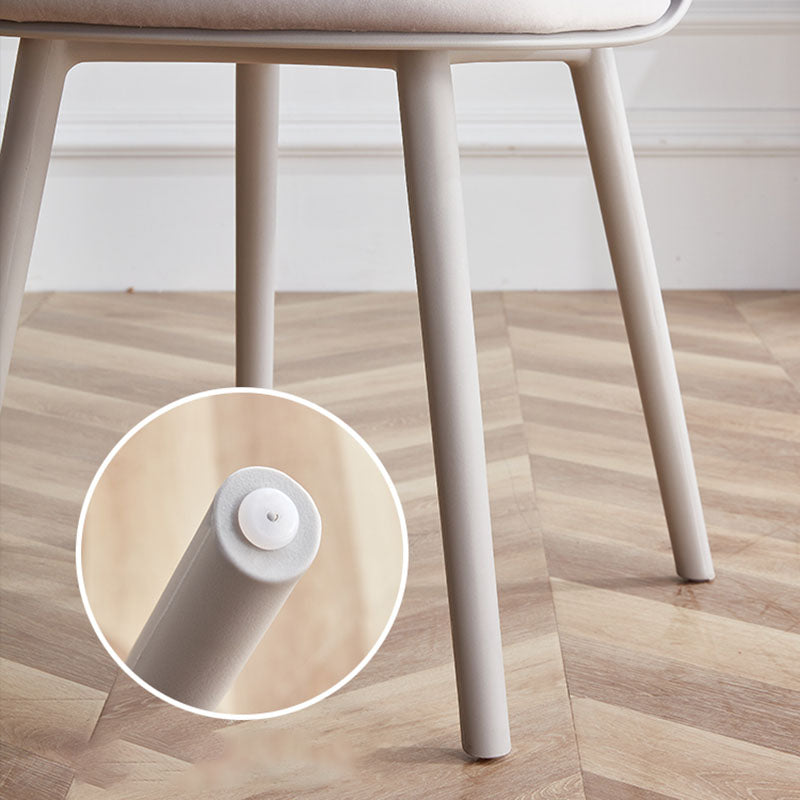 Upholstered Dining Chairs Nordic Style Armless Solid Back Chair