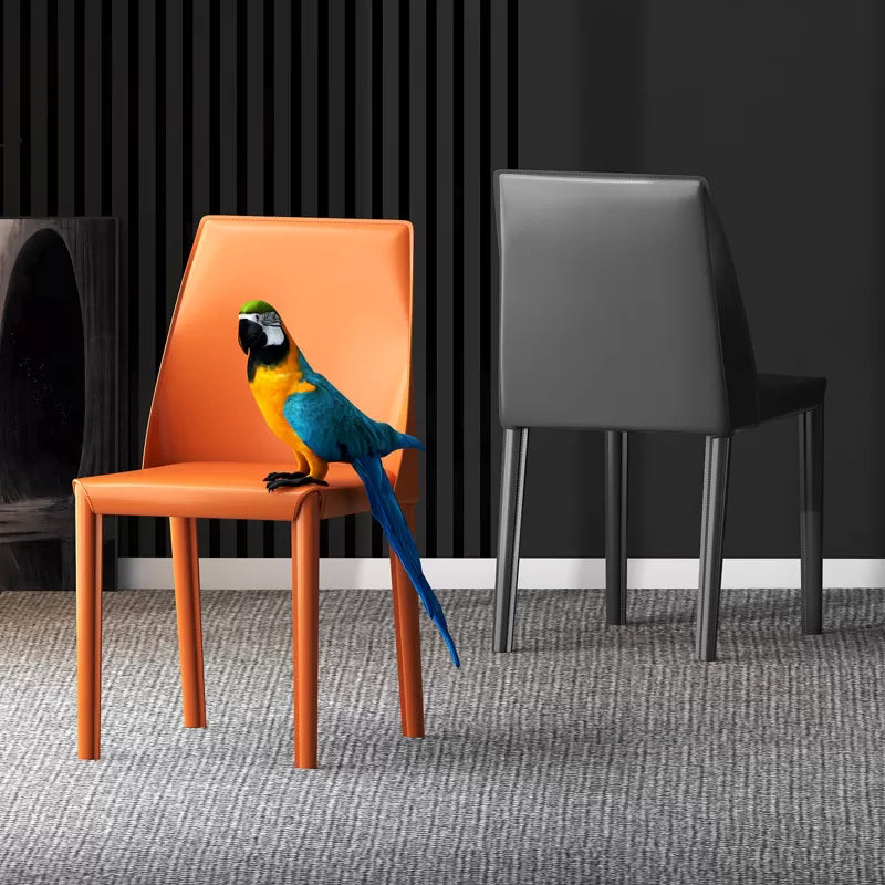 Parsons Side Chair Contemporary Leather Indoor-Outdoor Armless Chair