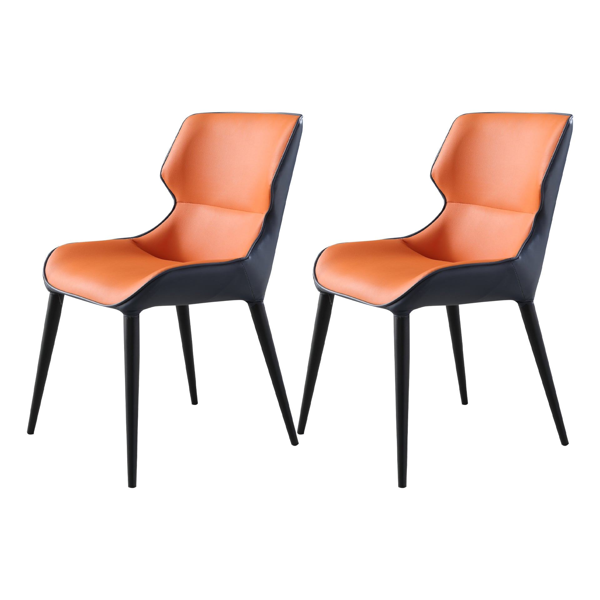 Wingback Side Chair Contemporary Modern Metal Indoor-Outdoor Chair