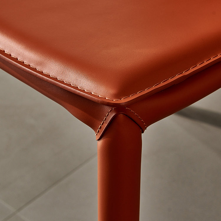 Contemporary Style Dining Chairs Armless Side Chairs with Metal Legs