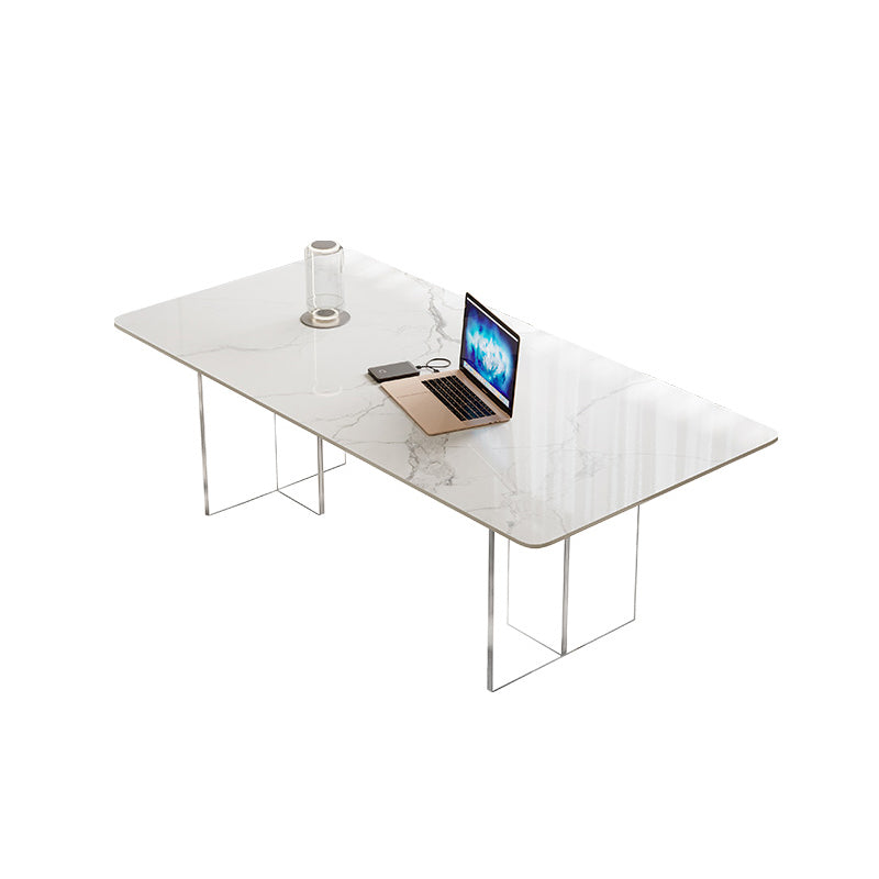 Modern Dining Set 1/2/5 Pcs Rectangle Acrylic Frame Dining Table and Chairs