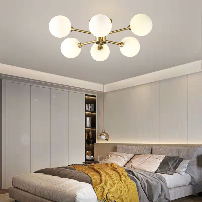 Modern Metallic Ceiling Light Globe Flush Mount Lighting for Foyer