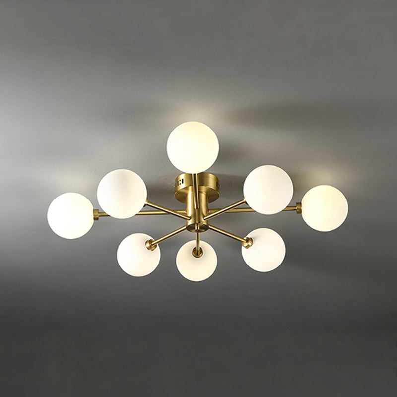 Modern Metallic Ceiling Light Globe Flush Mount Lighting for Foyer