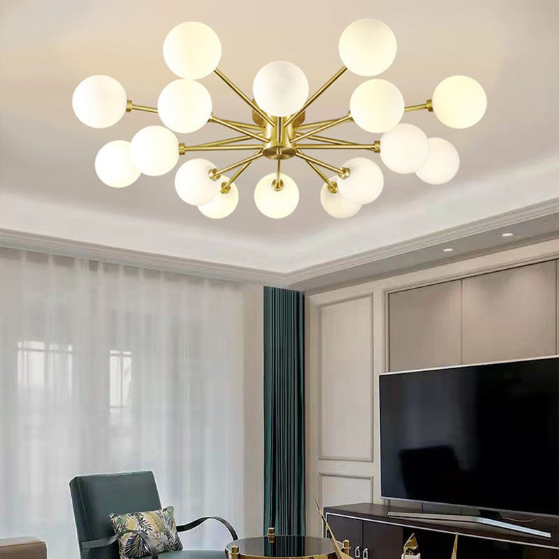 Modern Metallic Ceiling Light Globe Flush Mount Lighting for Foyer