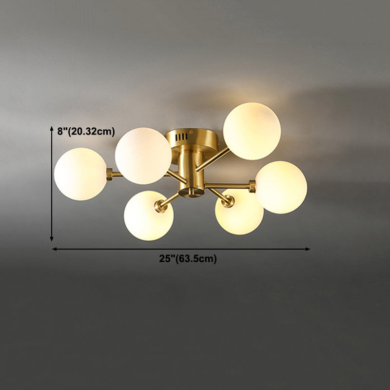 Modern Metallic Ceiling Light Globe Flush Mount Lighting for Foyer