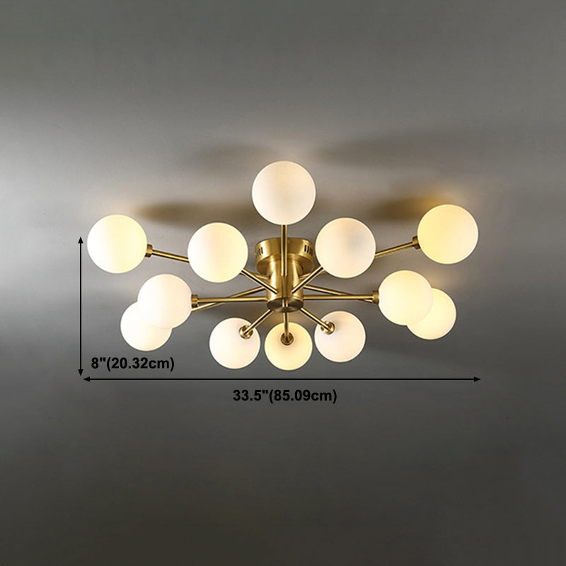 Modern Metallic Ceiling Light Globe Flush Mount Lighting for Foyer