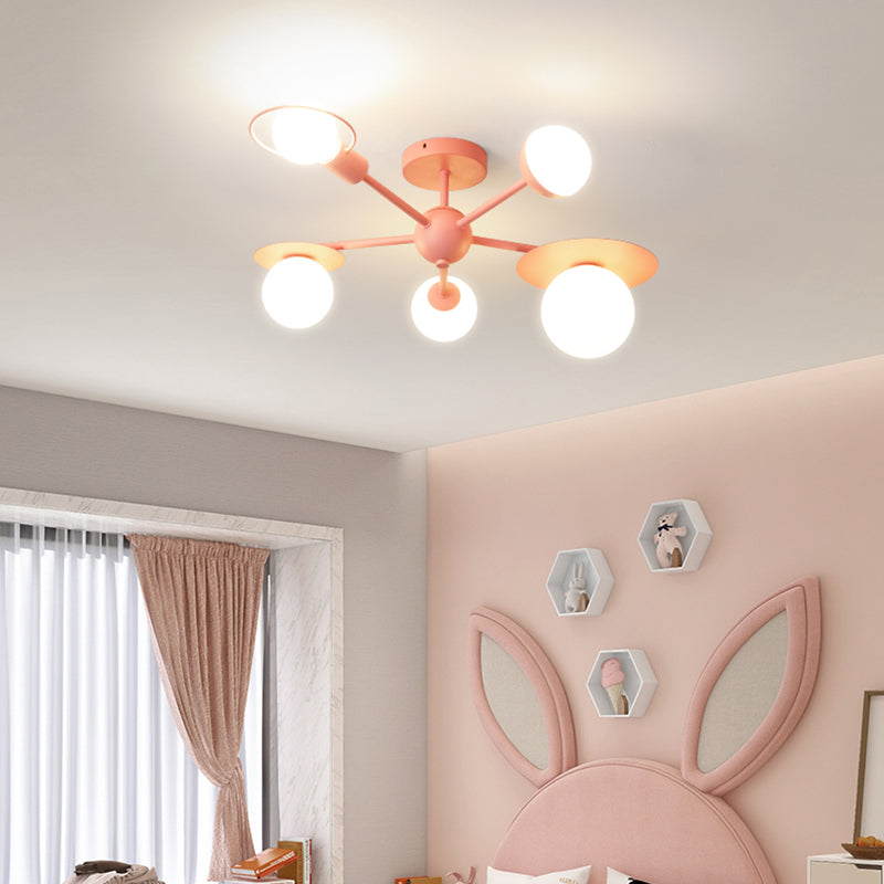 Contemporary Sputnik Ceiling Light Flush Mount Lighting for Living Room