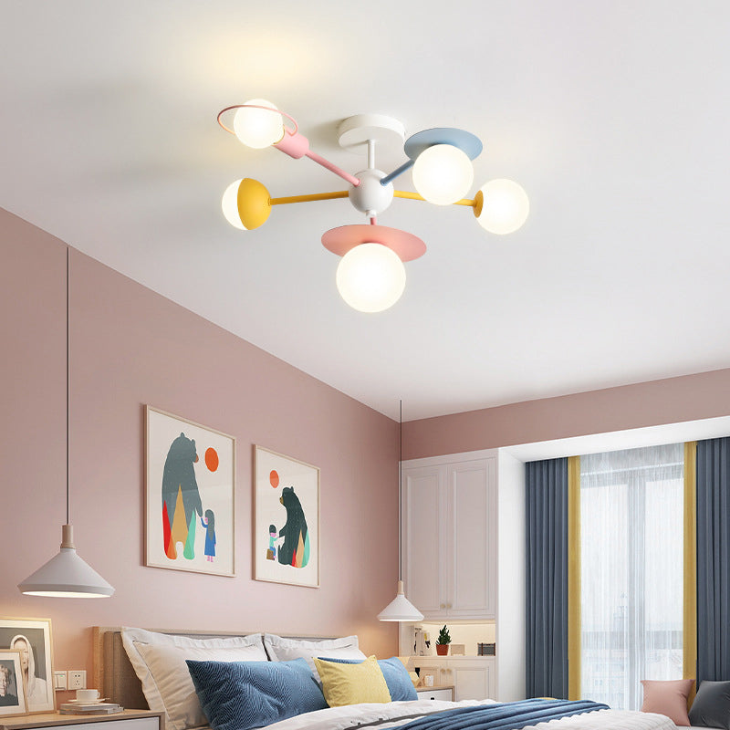 Contemporary Sputnik Ceiling Light Flush Mount Lighting for Living Room
