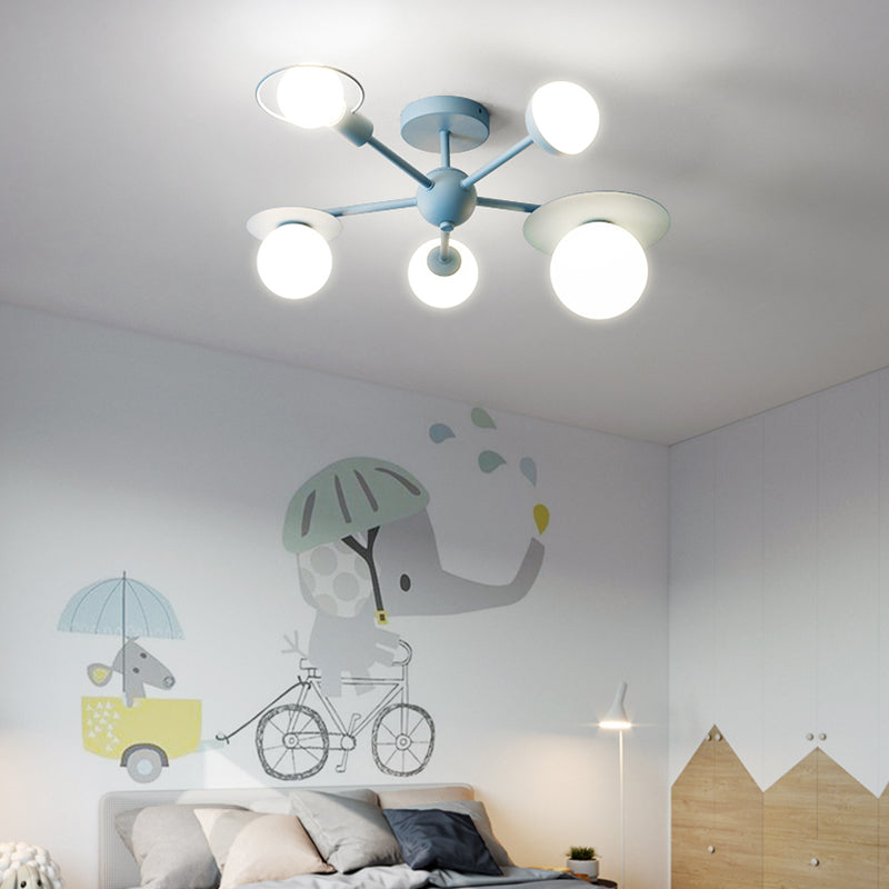 Contemporary Sputnik Ceiling Light Flush Mount Lighting for Living Room