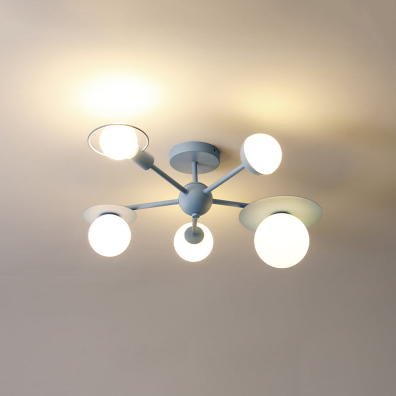 Contemporary Sputnik Ceiling Light Flush Mount Lighting for Living Room
