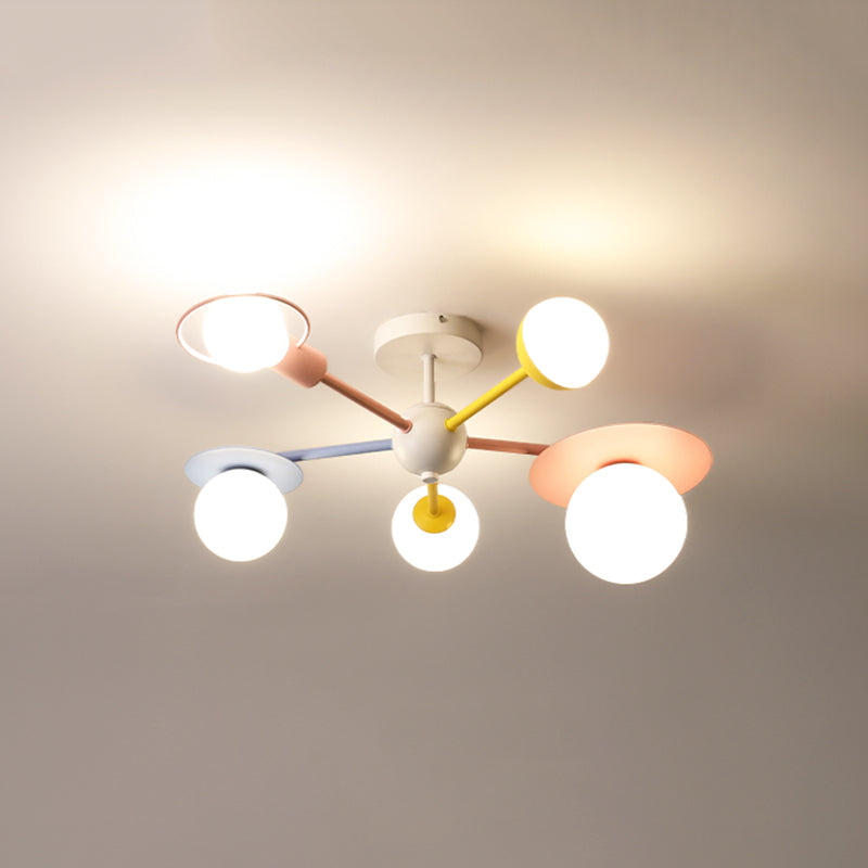 Contemporary Sputnik Ceiling Light Flush Mount Lighting for Living Room