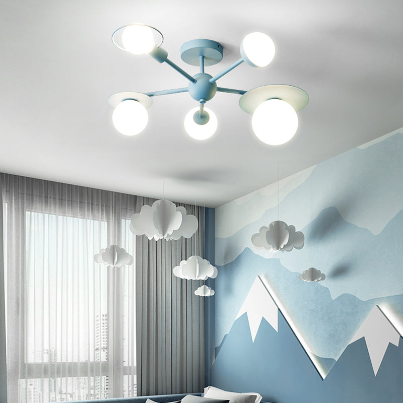 Contemporary Sputnik Ceiling Light Flush Mount Lighting for Living Room