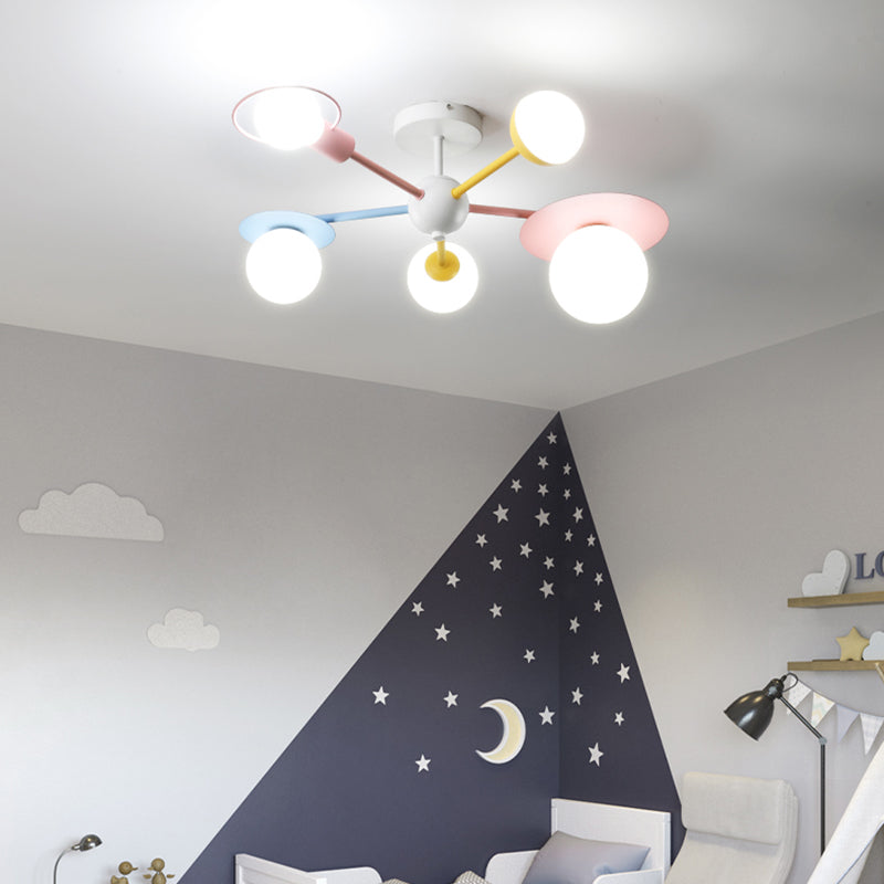 Contemporary Sputnik Ceiling Light Flush Mount Lighting for Living Room
