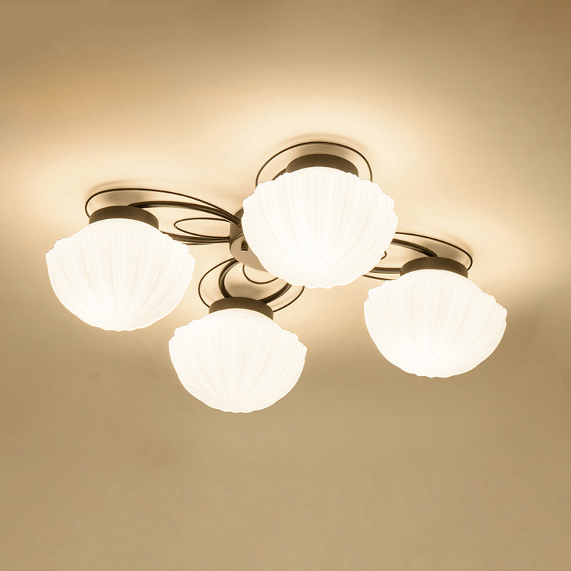 Modern Style Bowl Shape Flush Mount Metal Ceiling Light for Hallway