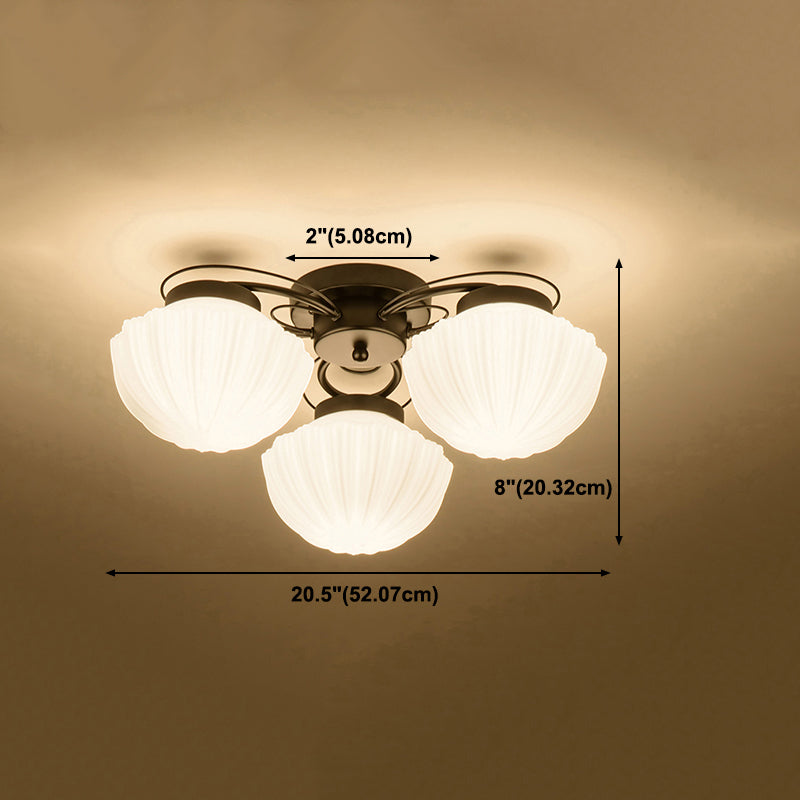 Modern Style Bowl Shape Flush Mount Metal Ceiling Light for Hallway