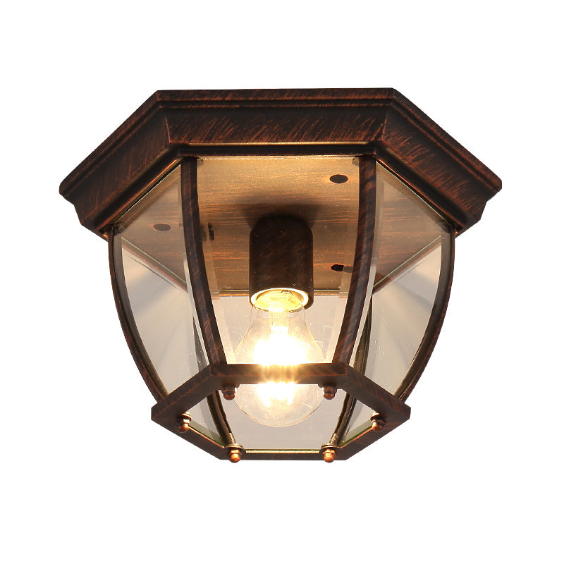 Metal Geometric Flush Mount Lamp Industrial Style Multi Lights Flush Ceiling Lights