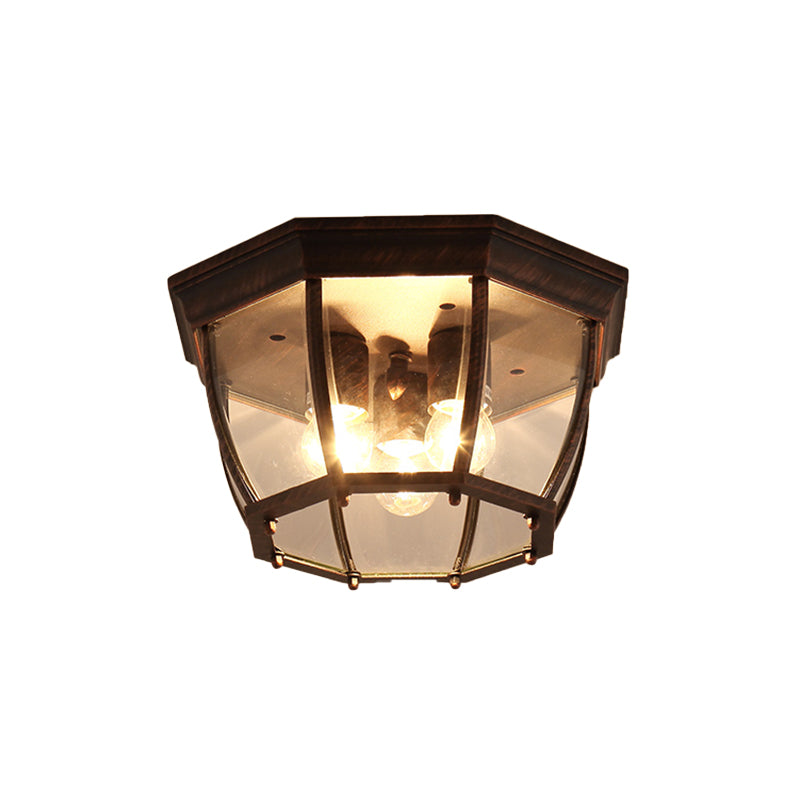 Metal Geometric Flush Mount Lamp Industrial Style Multi Lights Flush Ceiling Lights