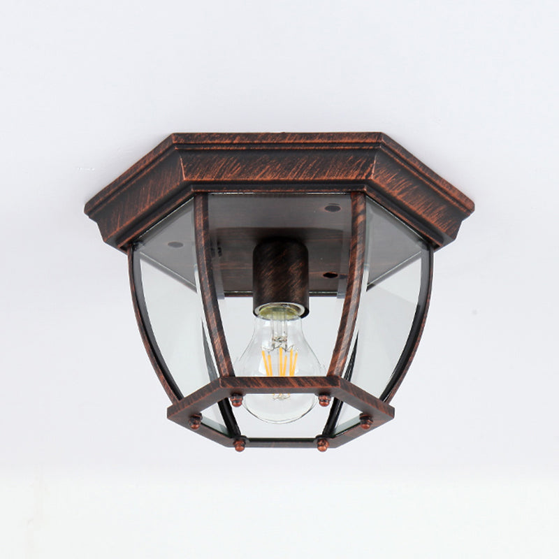 Metal Geometric Flush Mount Lamp Industrial Style Multi Lights Flush Ceiling Lights