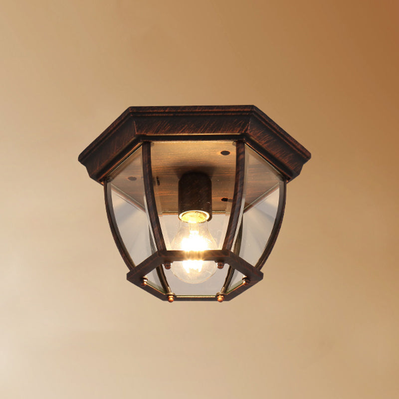 Metal Geometric Flush Mount Lamp Industrial Style Multi Lights Flush Ceiling Lights