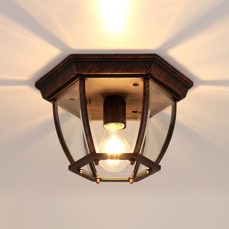 Metal Geometric Flush Mount Lamp Industrial Style Multi Lights Flush Ceiling Lights