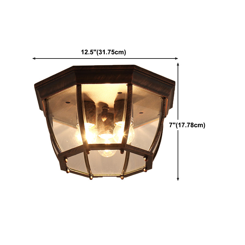 Metal Geometric Flush Mount Lamp Industrial Style Multi Lights Flush Ceiling Lights