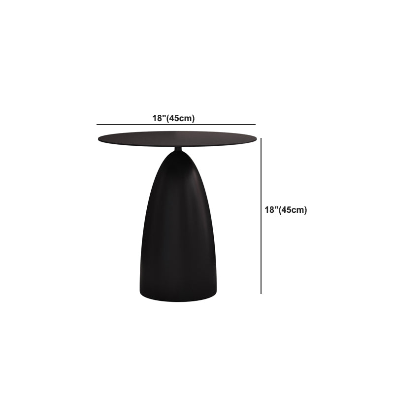 16.5"/17.7" Tall Mid-Century Round Top Side Table Metal Pedestal End Table