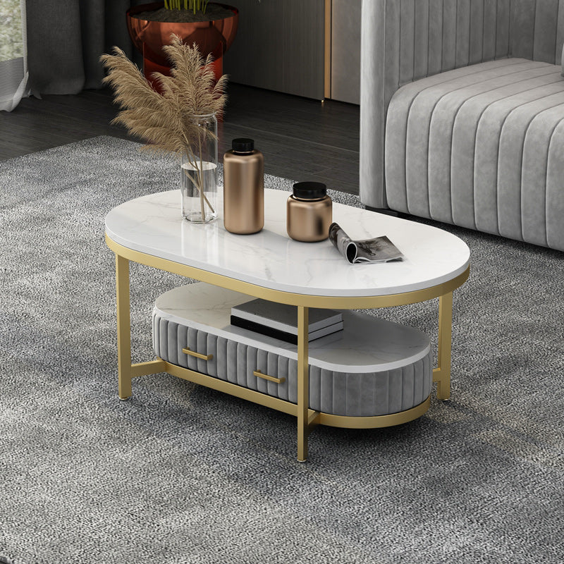Glam 4 Legs Coffee Cocktail Table Slate Cocktail Table for Living Room