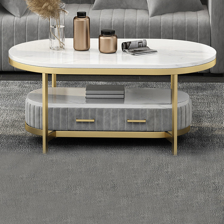 Glam 4 Legs Coffee Cocktail Table Slate Cocktail Table for Living Room