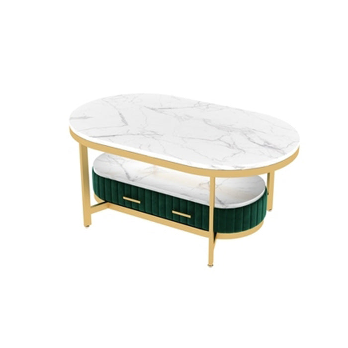 Glam 4 Legs Coffee Cocktail Table Slate Cocktail Table for Living Room