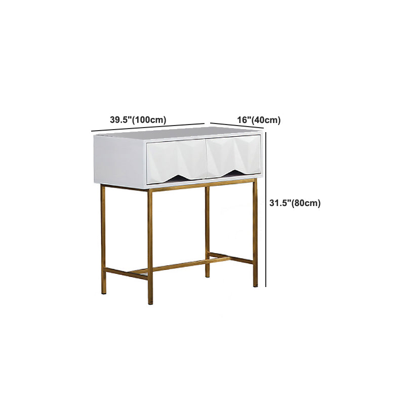 White Vanity Table Glam 33.07" H Dressing Table with Mirror and Stool