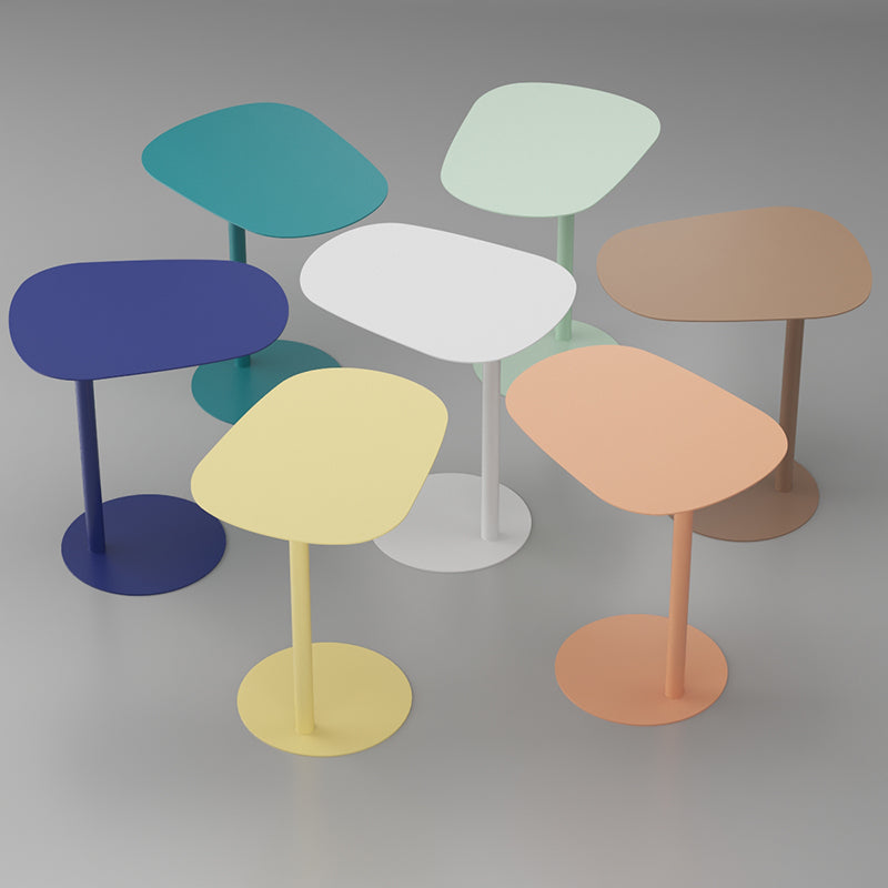 Mid-Century Side End Table Pedestal Naturally Shaped End Table