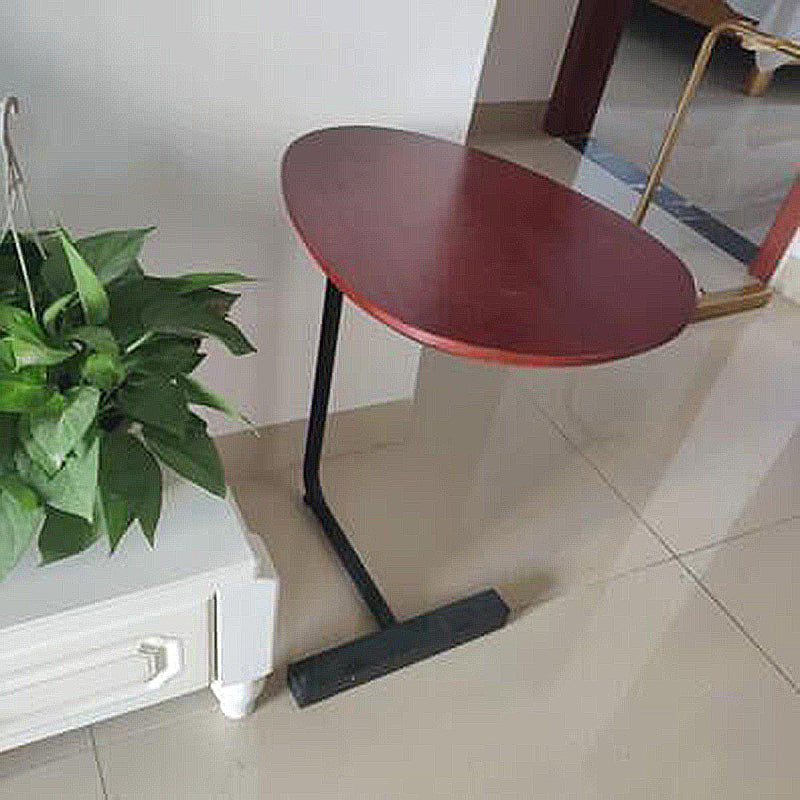 Nordic C Side Table Round Minimalist Solid Wood End Table for Living Room