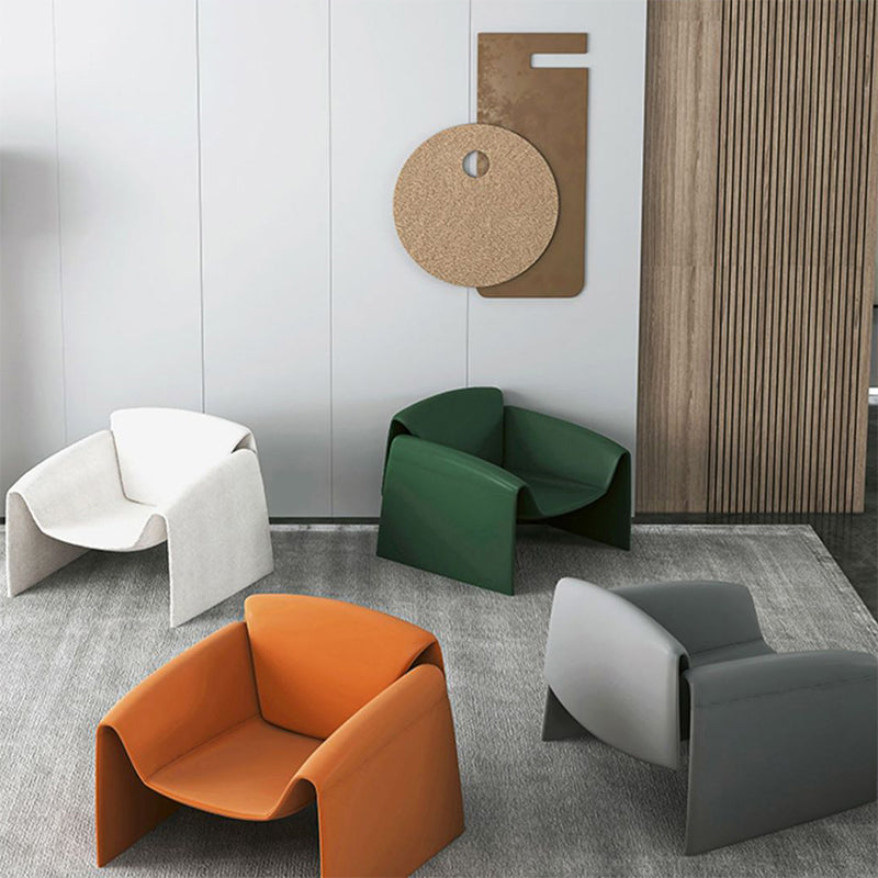 Modern Style Handrail Imitation Leather MaterialArm Chair with Fixed Back