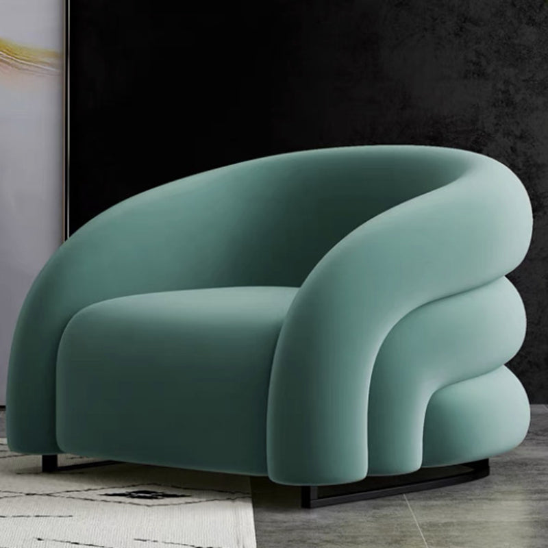 33.07" Wide Scandinavian Style Single Sofa Chair Microfiber Arm Chair