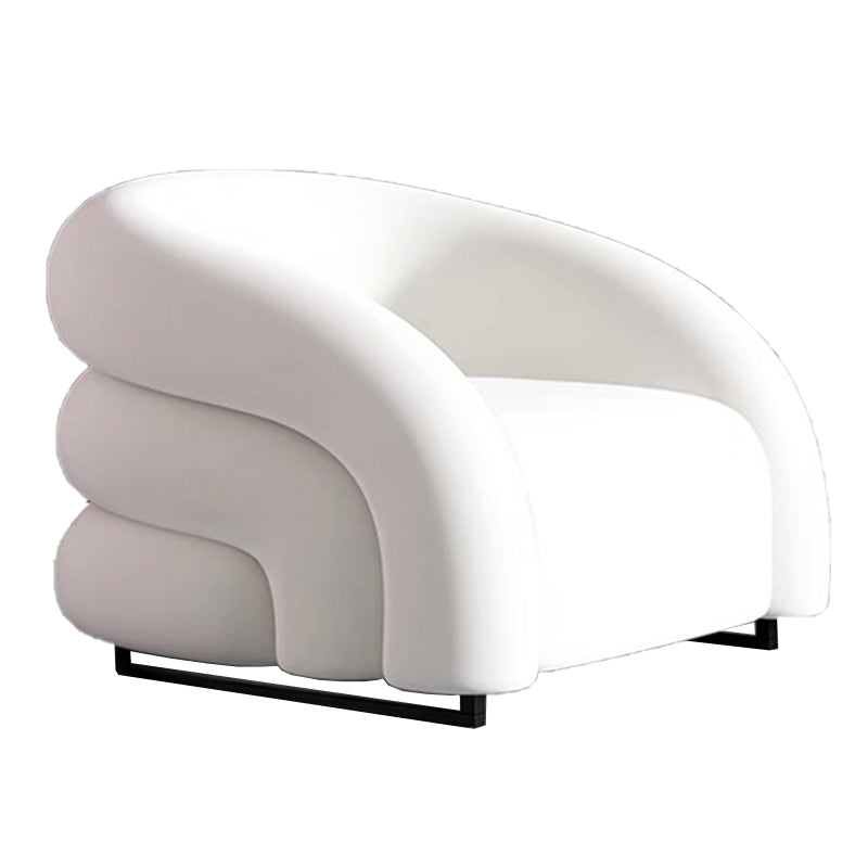 33.07" Wide Scandinavian Style Single Sofa Chair Microfiber Arm Chair