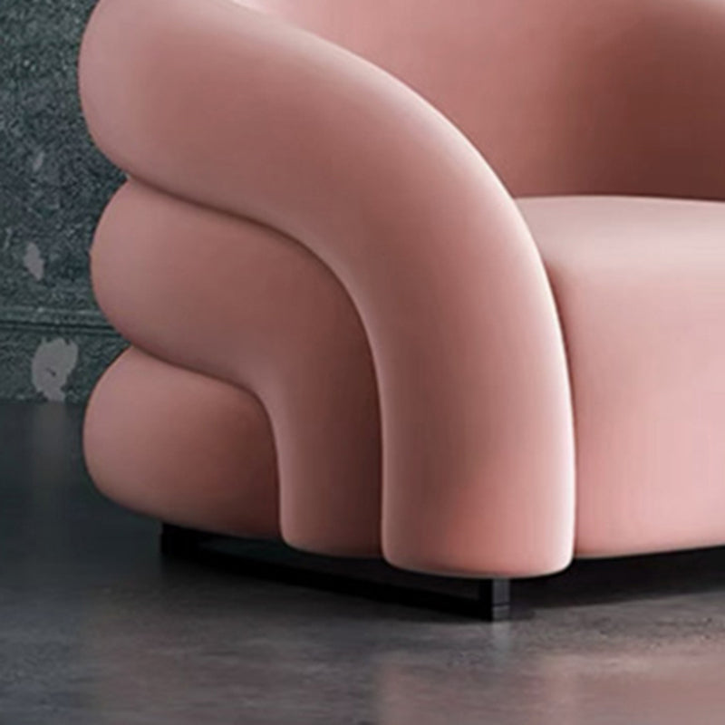 33.07" Wide Scandinavian Style Single Sofa Chair Microfiber Arm Chair