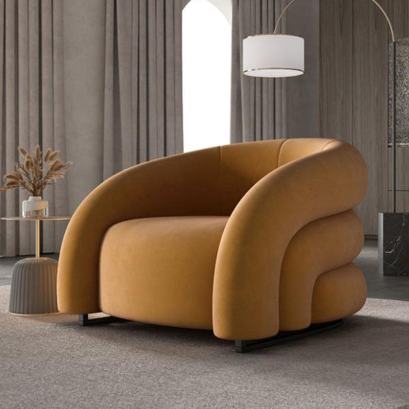 33.07" Wide Scandinavian Style Single Sofa Chair Microfiber Arm Chair