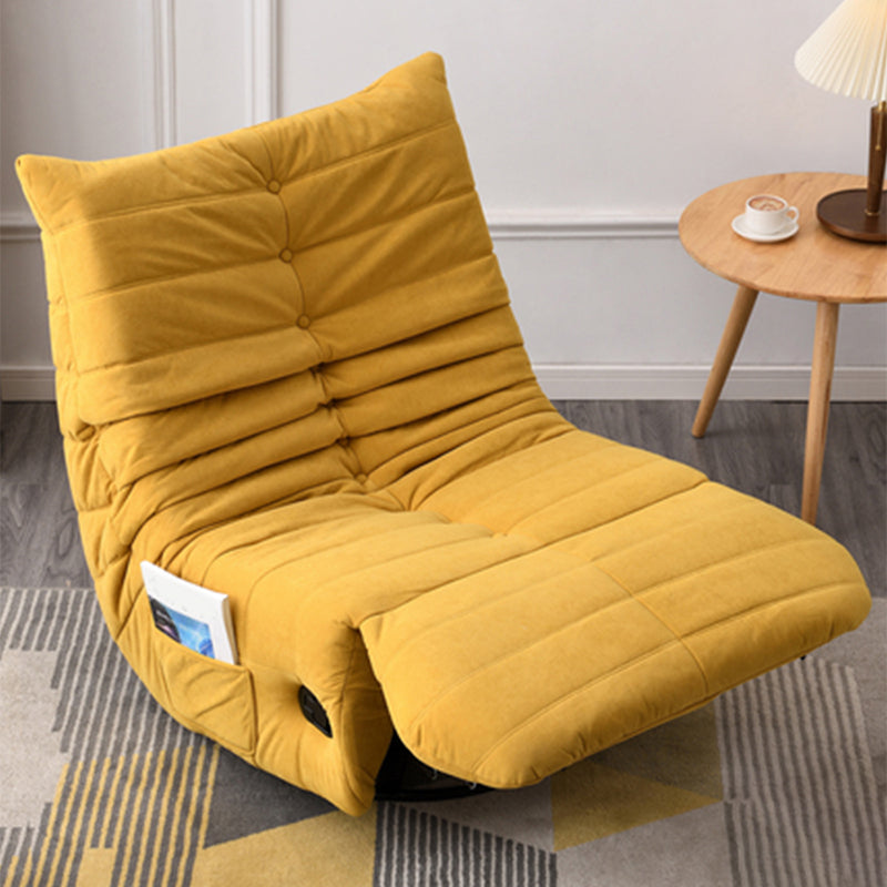 34.6"Wide Swivel Slipper Chair, Tight Back Armless Single Chair for Bedroom