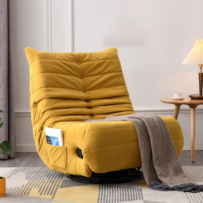 34.6"Wide Swivel Slipper Chair, Tight Back Armless Single Chair for Bedroom