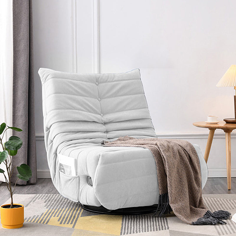 34.6"Wide Swivel Slipper Chair, Tight Back Armless Single Chair for Bedroom