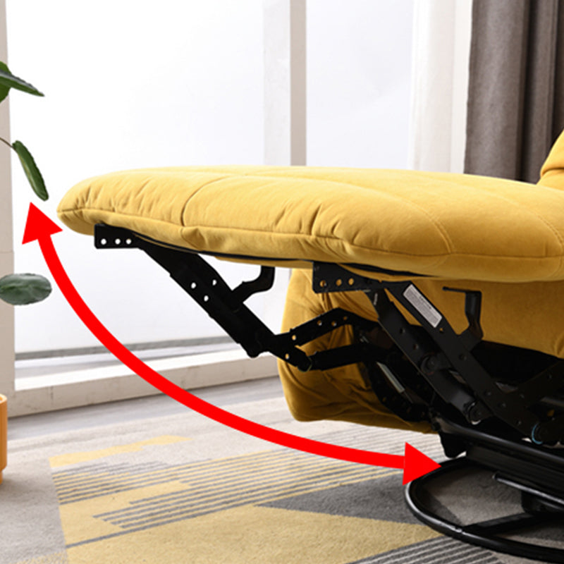 34.6"Wide Swivel Slipper Chair, Tight Back Armless Single Chair for Bedroom