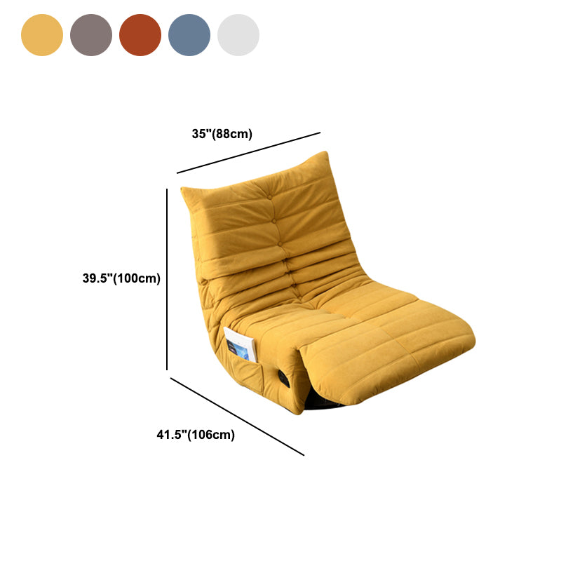 34.6"Wide Swivel Slipper Chair, Tight Back Armless Single Chair for Bedroom